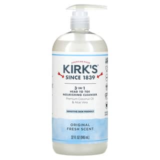 Kirk's, 3 合 1 全身滋養清潔乳，天然清新香氣，32 液量盎司（946 毫升）