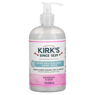 Kirk's, устраняющее запахи мыло для рук, розмарин и шалфей, 355 мл (12 жидк. унции)  