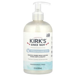 Kirk's, Hydrating Hand Wash, Fragrance Free, 12 fl oz (355 ml)