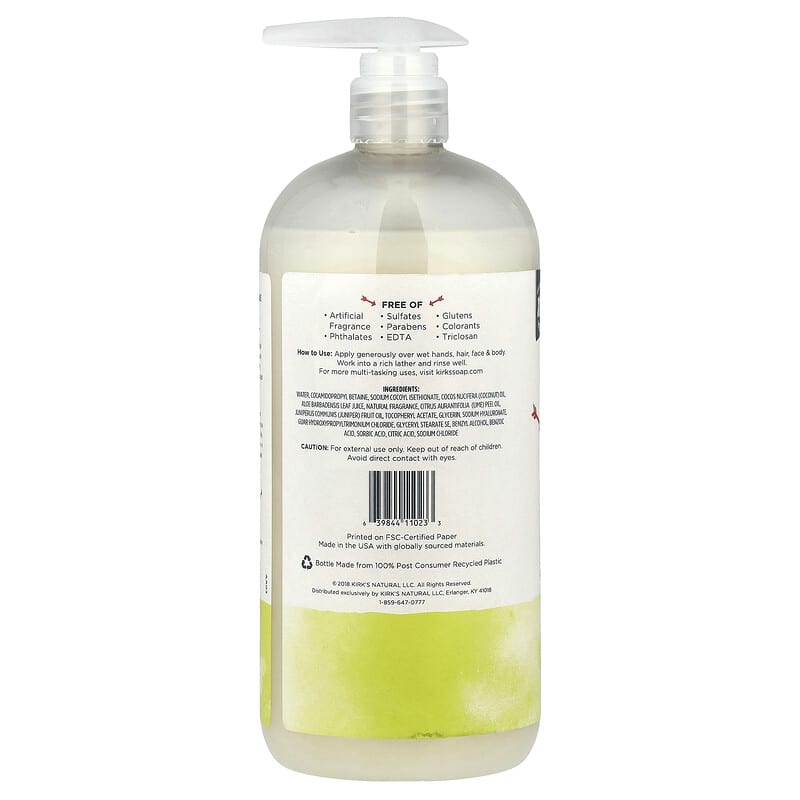 3-in-1全身用ナリッシングクレンザー ジュニパー＆ライム 946ml（32液