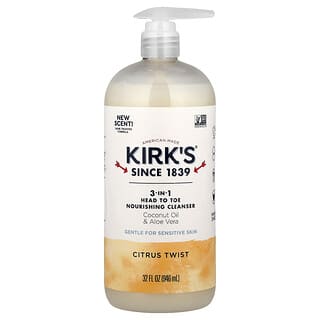 Kirk's, 3-In-1 Head To Toe Nourishing Cleanser, Citrus Twist, 32 fl oz (946 ml)