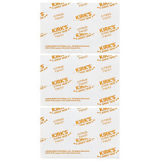 Kirk's, 100% Premium Coconut Oil Castile Bar Soap, Citrus Twist, 3 Bars, 4 oz (113 g) Each