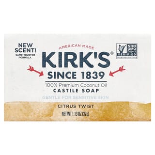 Kirk's, Castile Bar Soap, Citrus Twist, 1.13 oz (32 g)