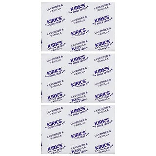Kirk's, Sabonete de Castela com Óleo de Coco 100% Premium, Lavanda e Baunilha, 3 Barras, 113 g (4 oz) Cada