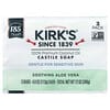 Kirk's, 100% 프리미엄 코코넛오일 카스티야 바 비누, 진정 작용 알로에베라, 바 3개, 각 113g(4oz)