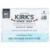 Kirk's, 100% 프리미엄 코코넛오일 카스티야 바 비누, 향료 무함유, 3개, 각 113g(4oz)