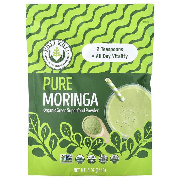 Kuli Kuli, Pure Moringa, Organic Green Superfood Powder, 5 oz (144 g)