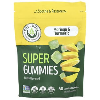 Kuli Kuli, Super Gummies, Moringa & Turmeric, Lemon, 60 Superfood Gummies