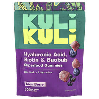 Kuli Kuli, Supergomitas, Baya hermosa, Bayas ácidas, 60 gomitas con superalimentos