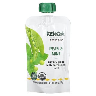 Kekoa, Peas And 민트, 유기농 퓌레 이유식, 99g(3.5oz)