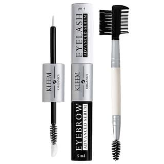 Kleem Organics, Ögonfrans- och ögonbrynsförstärkande serumset, 3-delat set