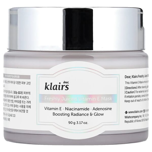 Dear, Klairs, Vers geperst vitamine E-schoonheidsmasker, 90 g