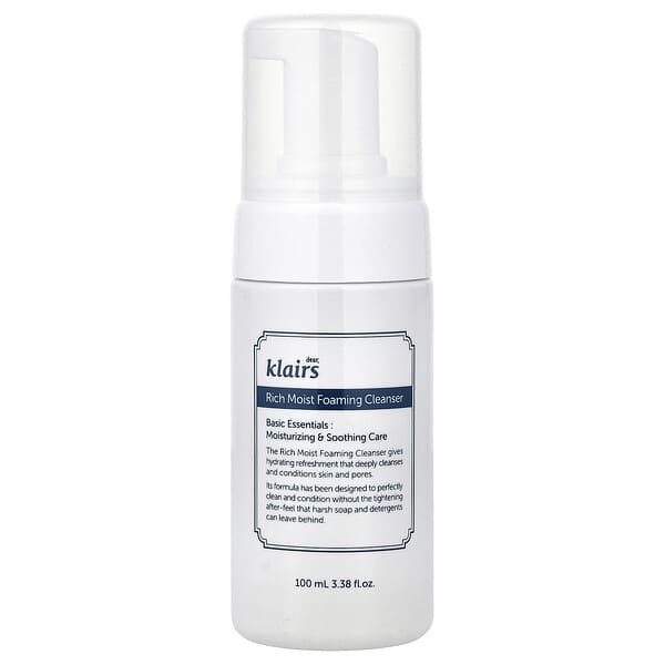 Dear, Klairs, Rich Moist Foaming Cleanser, 3.38 fl oz (100 ml)