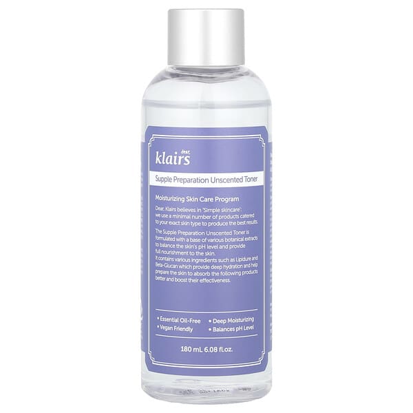 Dear, Klairs, 서플 프레퍼레이션 언센티드 토너, 6.08 fl oz (180 ml)