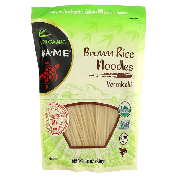 KA-ME, Organic Brown Rice Noodles, Vermicelli, 8.8 oz (250 g)