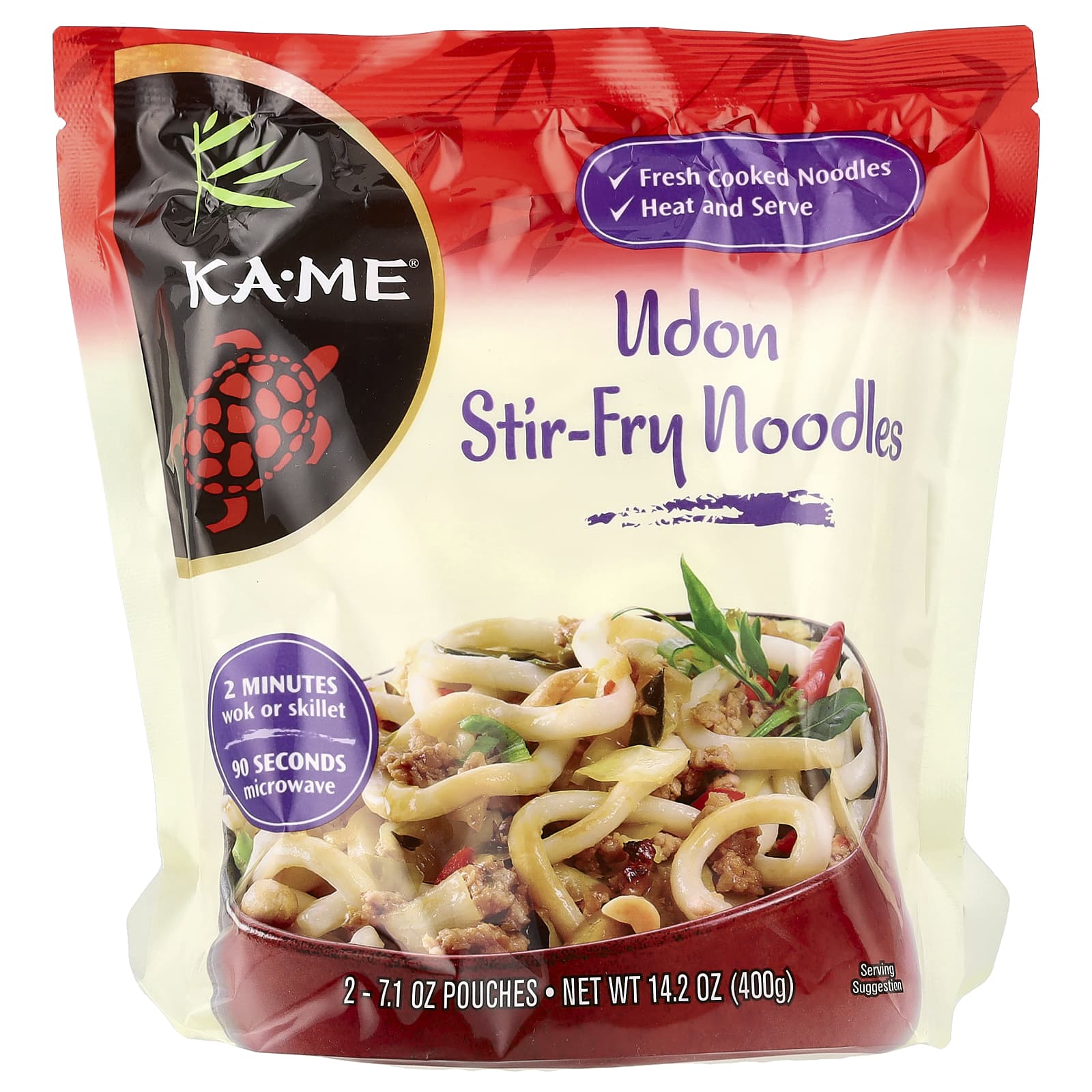 Udon Stir-Fry Noodles, 2 Pouches, 7.1 oz Each