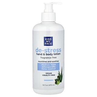 Kiss My Face, Desestresante, Loción para manos y cuerpo, Sin fragancia, 473 ml (16 oz. líq.)