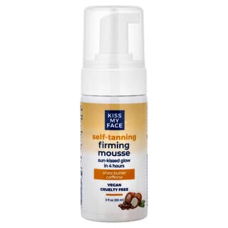 Kiss My Face, Mousse Pemanjal Penyamakan Sendiri, Kafein Mentega Shea, 3 fl oz (89 ml)