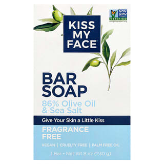 Kiss My Face, Zeytun Yağı Baton Sabunu, Ətirli Deyil, 8 oz (230 q)