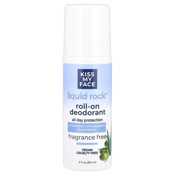 Kiss My Face, Liquid Rock® 롤온 데오드란트, 향료 무함유, 88ml(3fl oz)
