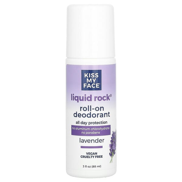 Kiss My Face, Liquid Rock, 롤온 데오드란트, 라벤더, 88ml(3fl oz)