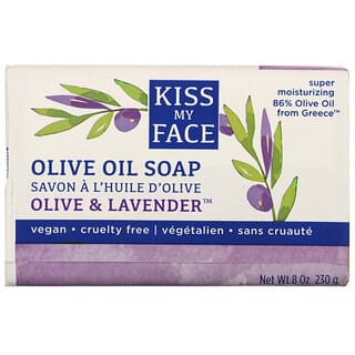 Kiss My Face, Мыло с оливковым маслом, оливковое масло и лаванда, 230 г (8 унций)