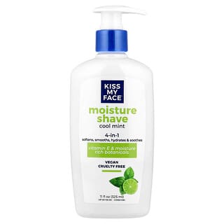 Kiss My Face, 4-em-1 Moisture Shave, Menta Refrescante, 325 ml (11 fl oz)