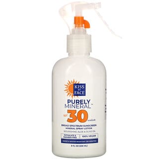 Kiss My Face, Purely Mineral, Broad Spectrum Sunscreen Mineral Spray Lotion, SPF 30, 8 fl oz (236 ml)