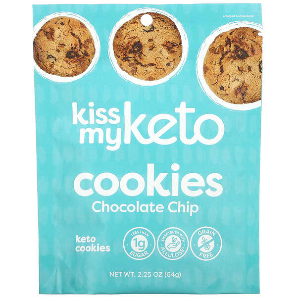 Kiss My Keto, Keto Cookies, Chocolate Chip, 2.25 oz (64 g)