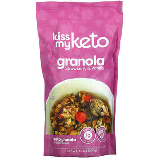 Kiss My Keto, Keto Granola, Fraise et vanille, 270 g