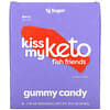 Kiss My Keto (كيس ماي كيتو), علكة Fish Friends ، بنكهة التوت ، 6 أكياس ، 1.76 أونصة (50 جم) لكل كيس