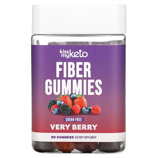 Kiss My Keto, Fiber Gummies, Very Berry, Sugar Free, 90 Gummies