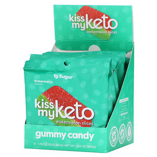 Kiss My Keto, Gummy Candy, Watermelon, 6 Bags, 1.76 oz (50 g) Each