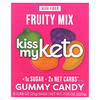 Kiss My Keto (كيس ماي كيتو), حلوى علكة ، مزيج الفواكه ، 8 أكياس ، 0.88 أونصة (25 جم) لكل كيس