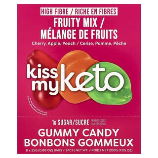 Kiss My Keto, Gummy Candy, Fruity Mix, 8 Bags, 0.88 oz (25 g) Each