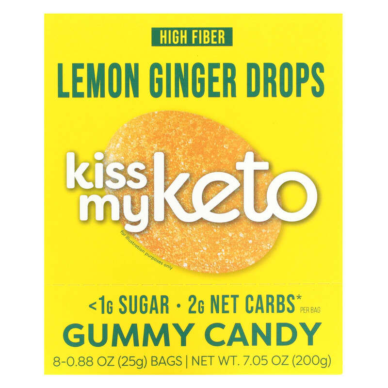 Kiss My Keto Gummy Candy Sour Bears 0.88 oz - 8 Bags, 0.88 oz/ 8