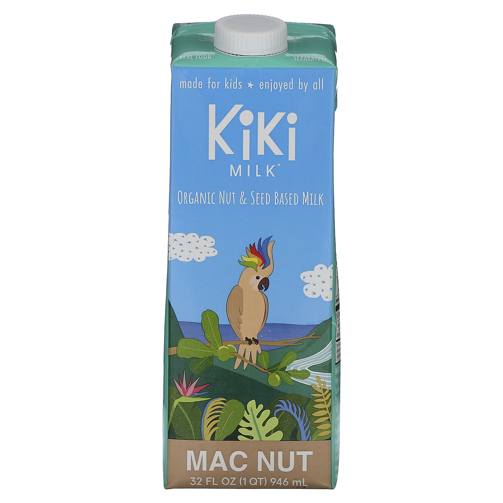 Kiki Milk, オーガニックナッツ＆種子ベースミルク、マカダミアナッツ、946ml（32液量オンス）