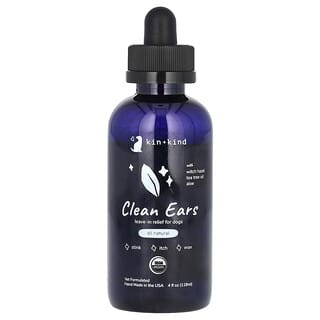 Kin+Kind, Clean Ears, Leave-In Relief for Dogs, 4 fl oz (118 ml)