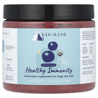 Kin+Kind, Healthy Immunity, для собак и кошек, с голубикой и клюквой, 226,8 г (8 унций)