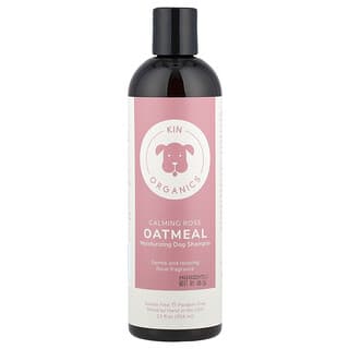 Kin+Kind, Organic Oatmeal Moisturizing Dog Shampoo, feuchtigkeitsspendendes Hundeshampoo mit Bio-Haferflocken, beruhigende Rose, 354 ml (12 fl. oz.)