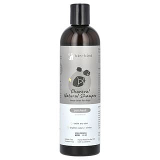 Kin+Kind, Shampoo Natural de Carvão Vegetal para Cães, Patchuli, 354 ml (12 fl oz)