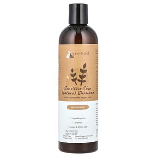 Kin+Kind, Shampoo Natural para Peles Sensíveis, Para Cães e Gatos, Sem Perfume, 354 ml (12 fl oz)