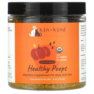 Kin+Kind, 含南瓜亞麻籽的健康排便配方，貓狗專用，4 盎司（113.4 克）