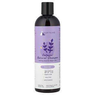 Kin+Kind, Champú natural de avena, Para perros y gatos, Lavanda`` 354 ml (12 oz. Líq.)