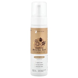 Kin+Kind, Soothing Waterless Bath, Cleansing Foam For Dogs, Almond + Vanilla, 8 fl oz (236 ml)