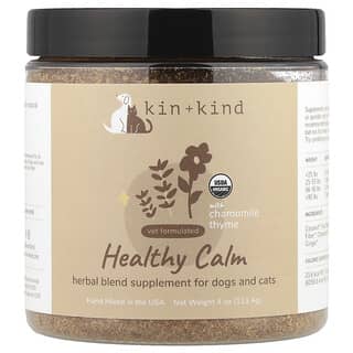 Kin+Kind, Healthy Calm, Herbal Blend Supplement for Dogs and Cats, With Chamomile Thyme, 4 oz (113.4 g)