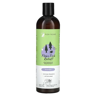 Kin+Kind, Soulagement contre les puces et les tiques, Shampooing pour chiens et chats, Lavande, 354 ml