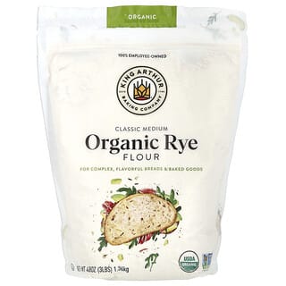 King Arthur Baking Company, Organic, Classic Medium Rye Flour, 3 lbs (1.36 kg)