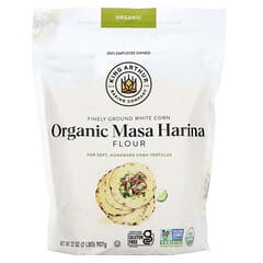 King Arthur Baking Company, Finely Ground White Corn Organic Masa Harina Flour, 2 lbs (907 g)