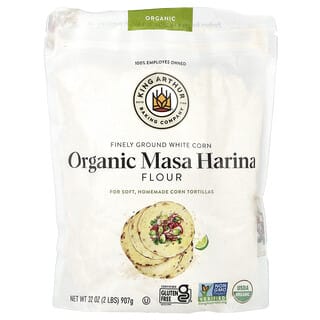 King Arthur Baking Company, Harina Masa harina orgánica de maíz blanco finamente molido, 907 g (2 lb)